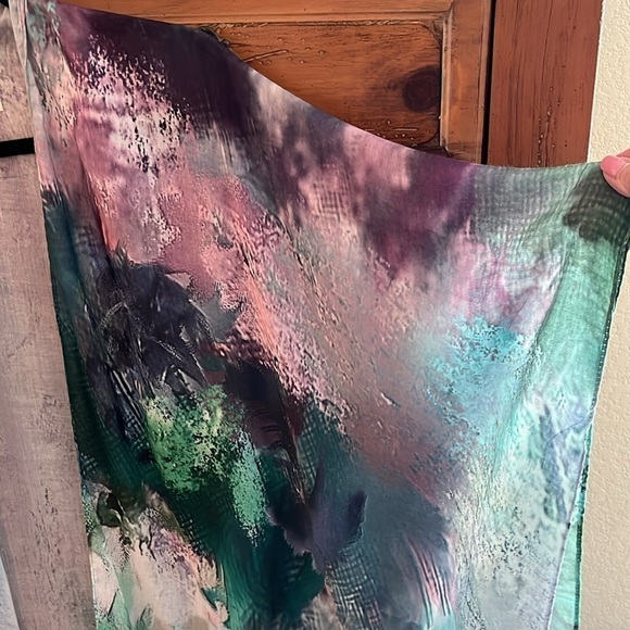 NWT RIAH Fashion Women’s Green And Purple Kimono One Size - Picture 5 of 8